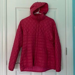 Pink North Face thermal winter jacket